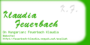 klaudia feuerbach business card